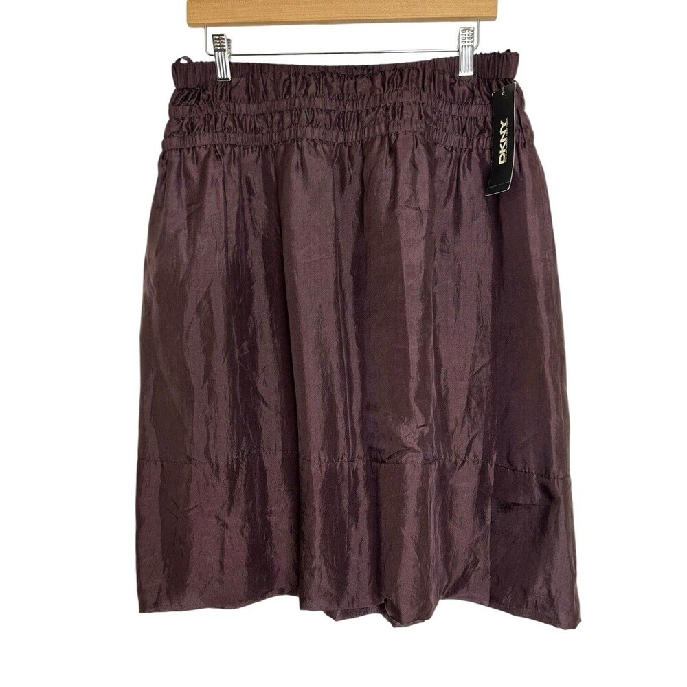 DKNY 100% Silk Slip Skirt Size 10 Orchid Deep Purple Whimsical Fairy $195 MSRP